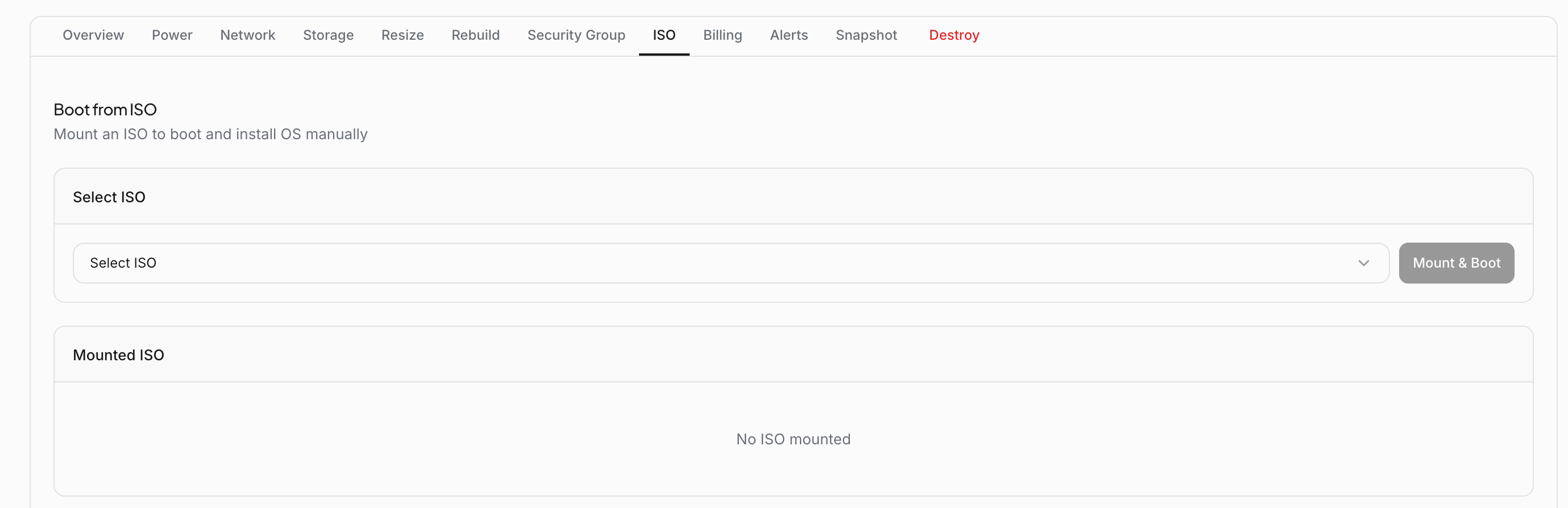 Iso Tab Utho Cloud Documentation